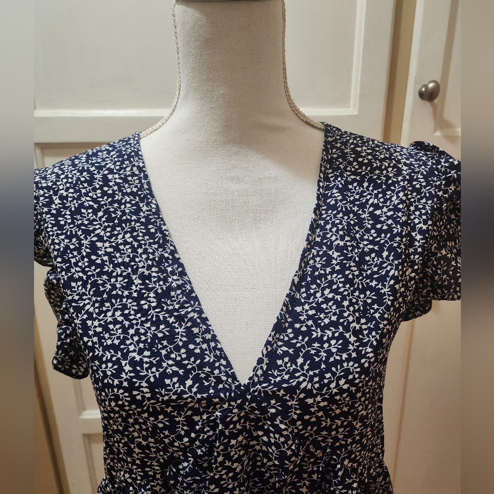 RANLEGE Women's Ditsy Floral Tunic Dress NWOT - Picture 4 of 13